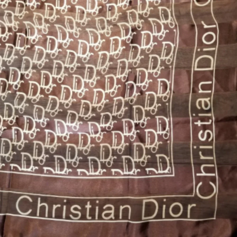 Dior Brown and Cream Scarf